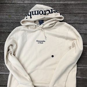 Abercrombie creme khaki hoodie NEW with Tags